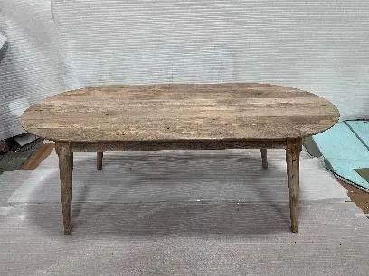 Solid wood dining table checked during a final random inspection in Jodhpur